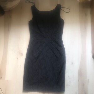 Le Chateau Black Textured Mini Dress